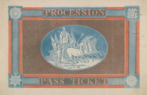 Kroningsoptog Pass Billet af English School