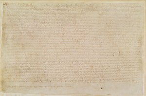Bomuld Augustus II 106 Magna Carta af English School