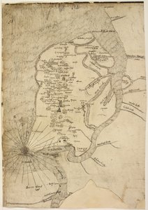 Bomuld Augustus I.i f.51 Kort over Isle of Sheppey tilskrevet kartografen Robert Lythe af English School
