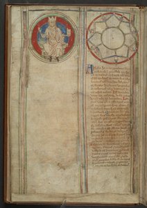 Bomuld MS Claudius D VI, f.5v f. 5v: Beskrivelse af de syv kongeriger i det angelsaksiske heptarki, ca. 1255-59 (vellum) af English School