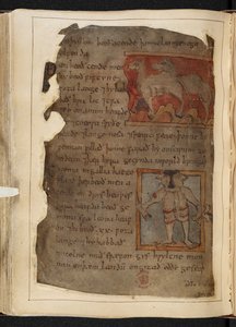 Bomuld MS Vitellius A XV f.101v, Beowulf, fra 