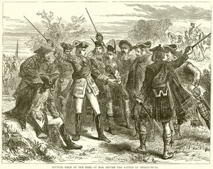 Råd holdt af jarlen af Mar før slaget ved Sheriffmuir af English School