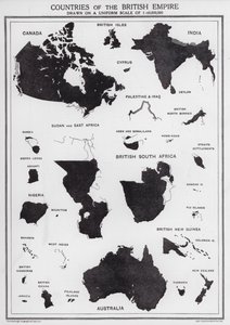 Lande i det bristiske imperium (litho) af English School