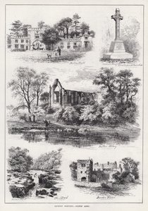 Country Sketches, Bolton Abbey (gravering) af English School