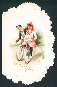 Par cykling, julekort af English School