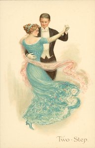 Par, der danser Two-Step (chromolitho) af English School