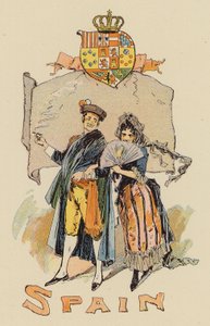 Paar in spanischer Tracht von English School