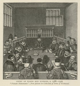Court of Wards and Liveries, circa 1588-1589 af English School