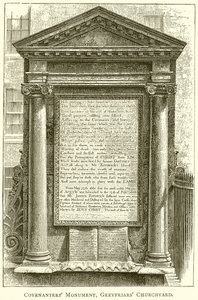 Covenanters Monument, Greyfriars Churchyard af English School