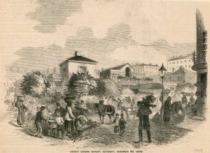 Covent Garden Market, 22. december 1849 af English School