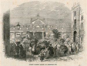 Covent Garden Market, London, juleaften af English School