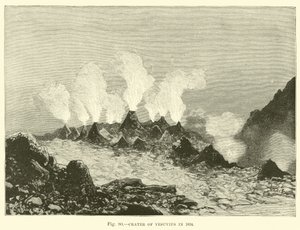 Crater of Vesuvius in 1834  af English School