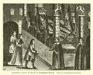 Cromwell Lying in State at Somerset House  af English School