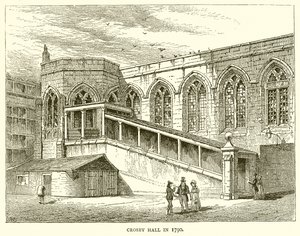 Crosby Hall i 1790 af English School