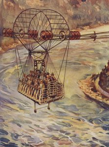 Krydser Niagara Falls med svævebane af English School