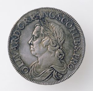 Oliver Cromwells krone (1599-1658), London Mint, 1658 (forside) (sølv) (for bagside se 168062)