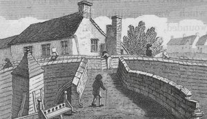Croyland Bridge (indgravering) af English School