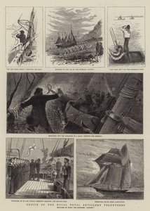 Krydstogt af Royal Naval Artillery Volunteers (gravering) af English School