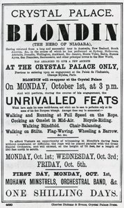 Crystal Palace. Blondin. Helten fra Niagara af English School