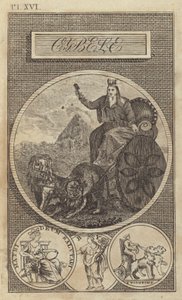 Cybele, gammel anatolsk, græsk og romersk jordgudinde (gravering) af English School