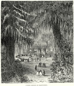 Cypress Gardens of Chapultepec (gravering) af English School
