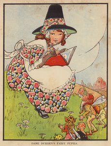 Dame Durdens fe-pupiller (farve litho) af English School