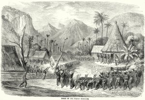 De fijianske krigeres dans (kobberstik) af English School