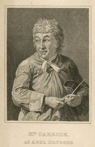 David Garrick, skuespiller, som Abel Drugger af English School