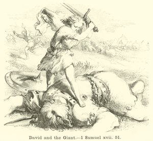 David og kæmpen, 1 Samuel, xvii, 51 af English School