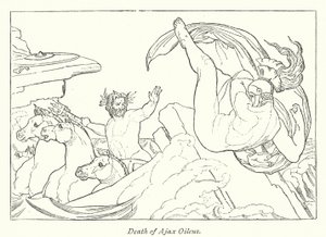Ajax Oileus død (litho) af English School