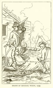 General Wolfes død, 1759 af English School