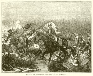 Marshal Schwerins død i Prag