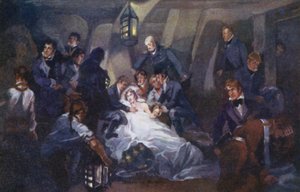 Nelsons død (farvelitografi) af English School