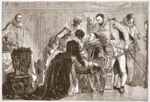 Death of William the Silent, Prince of Orange, illustration fra 