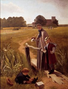 Afgang til den engelske skoles massemaleri. Orleans Museum of Fine Arts fra det 19. århundrede af English School