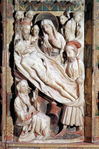 Afsætning, lidenskabens Polyptykon (alabastrelief af English School