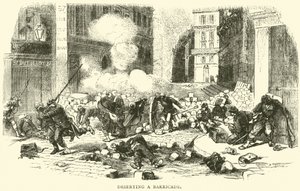 Forlader en barrikade, april 1871 af English School