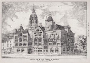Design til et gratis bibliotek og institut, Soane Medallion af English School