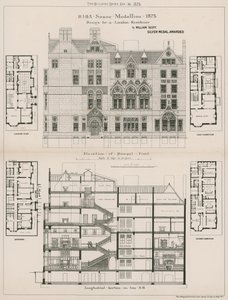 Design til en bolig i London af William Scott af English School