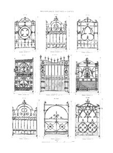 Design til støbejernsporte, fra Macfarlanes Castings af English School