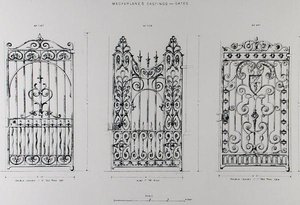 Design til støbejernsrækværk, fra 