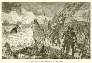 Ødelæggelse af den tyrkiske flåde ved Sinope af English School