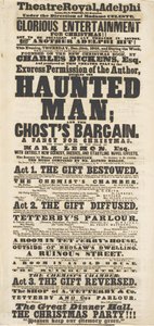 Dickens playbill: The Haunted Man, på Adelphi Theatre Royal, 28. december 1848