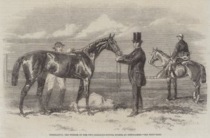 Diophantus, vinderen af de to tusinde Guinea-indsatser på Newmarket (gravering) af English School