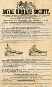 Vejledning til genoprettelse af de tilsyneladende døde; udstedt af Royal Humane Society, maj 1872 af English School