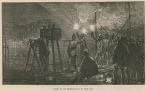 Visning af skibsnødsignaler i Hyde Park, London af English School