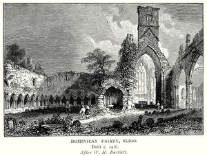 Dominikansk kloster, Sligo (kobberstik) af English School