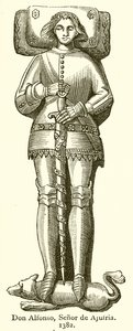Don Alfonso, Herre af Ajufria. 1382 af English School