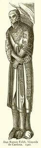 Don Ramon Folch, Viscount of Cardona. 1320 af English School