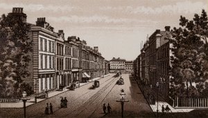 Donegal Place, Belfast 1880 (litho) af English School